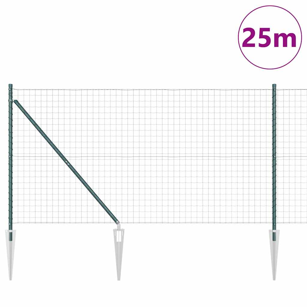 Recinzione in rete saldata con punte 25 x 1 m (L x H)