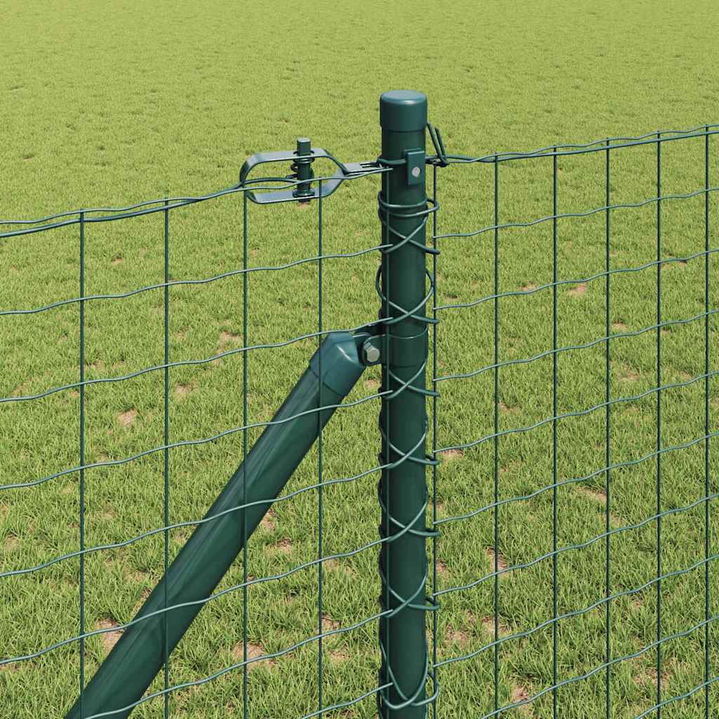 Recinzione in rete saldata con punte 25 x 1,2 m - Acciaio rivestito PVC verde
