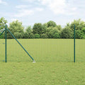 Recinzione in rete saldata con punte 25 x 1,2 m - Acciaio rivestito PVC verde