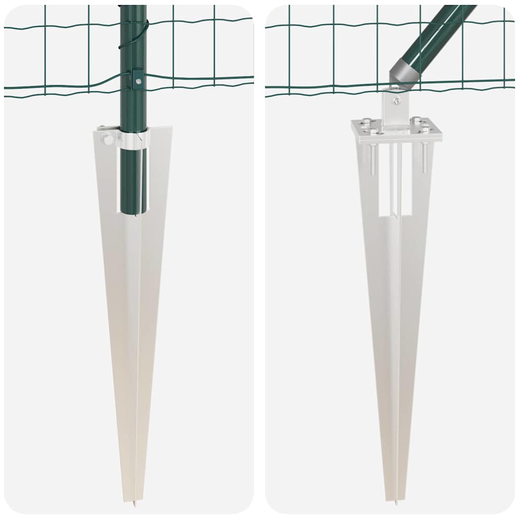 Recinzione in rete saldata 25 x 0,8 m - Acciaio PVC verde