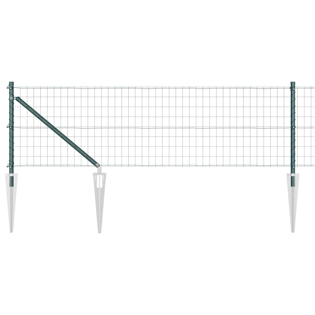 Recinzione in rete saldata 25 x 0,8 m - Acciaio PVC verde
