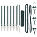 Recinzione in rete saldata 25 x 1,2 m con punte - Acciaio PVC verde