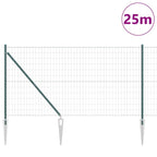Recinzione in rete saldata 25 x 1,2 m con punte - Acciaio PVC verde