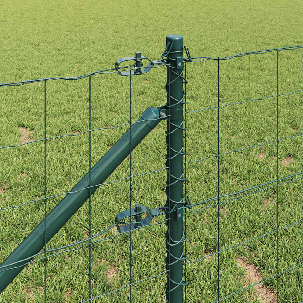 Recinzione in rete saldata con punte 25 x 0,6 m - Acciaio rivestito PVC verde
