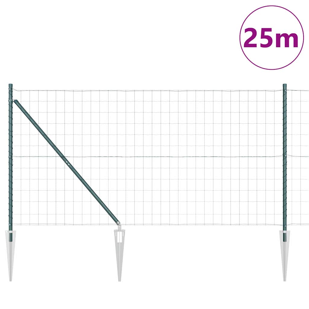 Recinzione in rete saldata con punte 25 x 1 m (L x H)