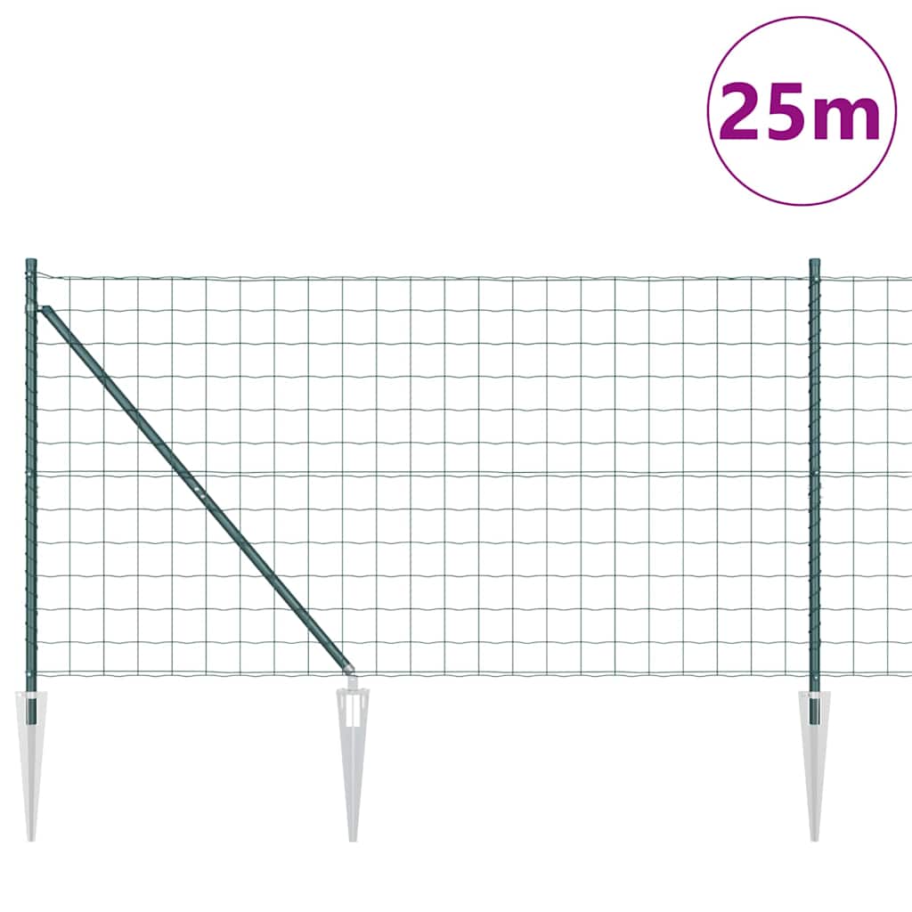 Recinzione in rete saldata con punte 25 x 1 m (L x H)