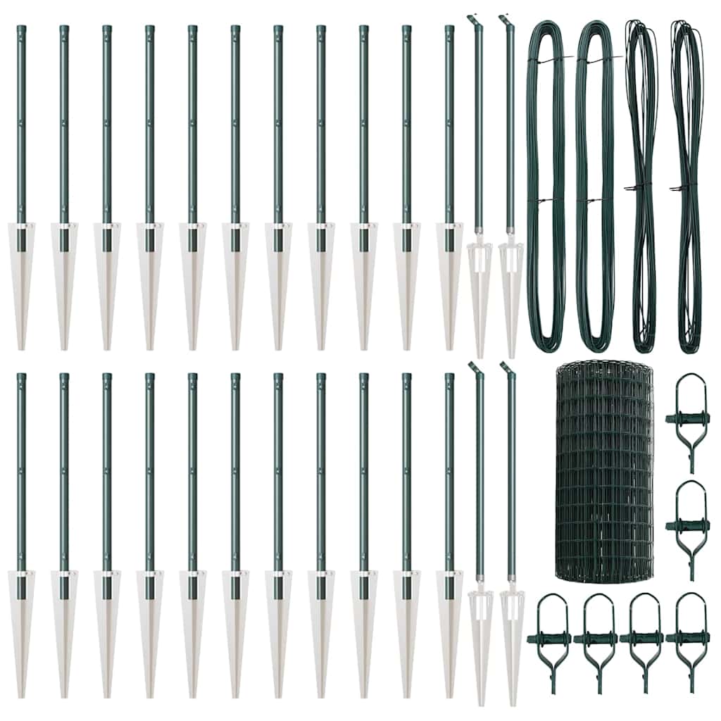 Recinzione in rete saldata 50 x 0,6 m - Acciaio rivestito PVC verde