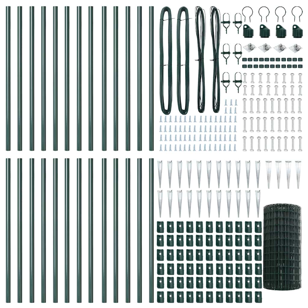 Recinzione in rete saldata 50 x 0,6 m - Acciaio rivestito PVC verde