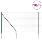 Recinzione in rete saldata con punte 10 x 1,0 m - Acciaio PVC Verde