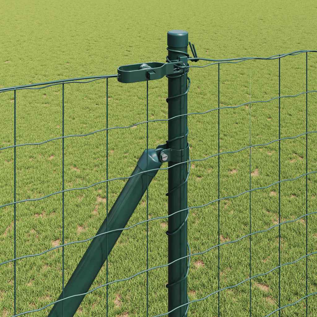 Recinzione in rete saldata con punte 10 x 1,6 m - Acciaio rivestito PVC verde
