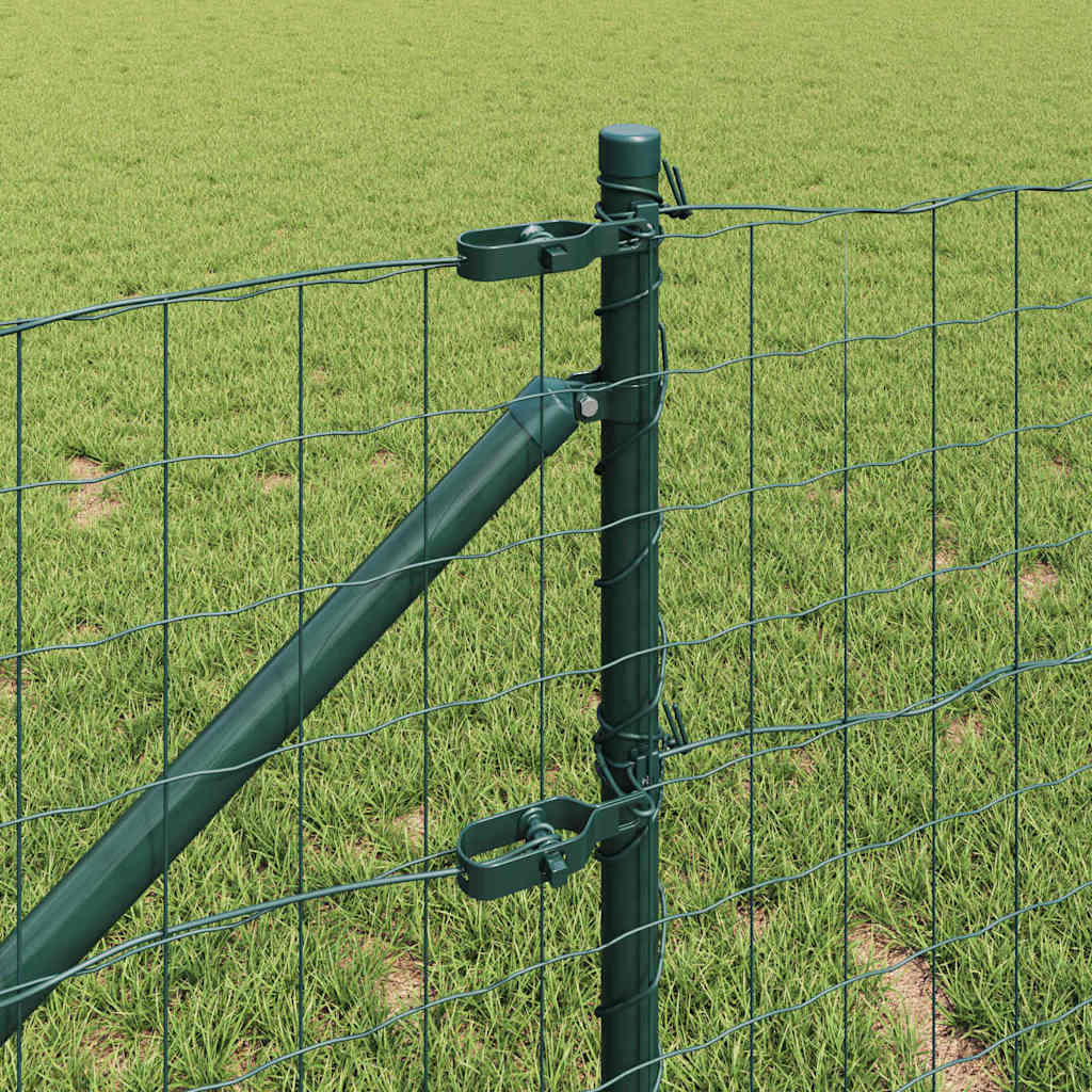 Recinzione in rete saldata con punte 25 x 0,8 m - Acciaio rivestito PVC verde