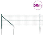 Recinzione in rete saldata 50 x 0,6 m acciaio PVC verde