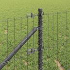 Recinzione in rete saldata zincata 10 x 0,8 m con pali e accessori di montaggio