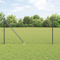 Recinzione in rete saldata 10 x 1,4 m con punte - Acciaio rivestito PVC grigio