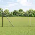 Recinzione in rete saldata 10 x 1,6 m con punte in acciaio rivestito PVC grigio