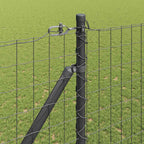 Recinzione in rete saldata con punte 10 x 1,5 m - Acciaio rivestito PVC grigio