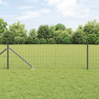 Recinzione in rete saldata grigia 10 x 0,8 m - Acciaio rivestito PVC