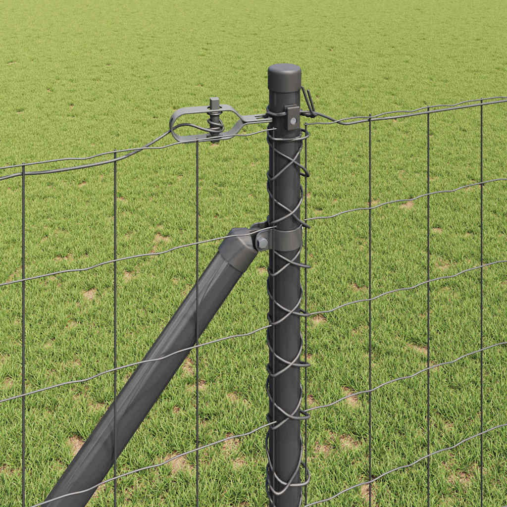Recinzione in rete saldata zincata 10 x 1,4 m con pali e punte