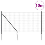 Recinzione in rete saldata zincata 10 x 1,4 m con pali e punte