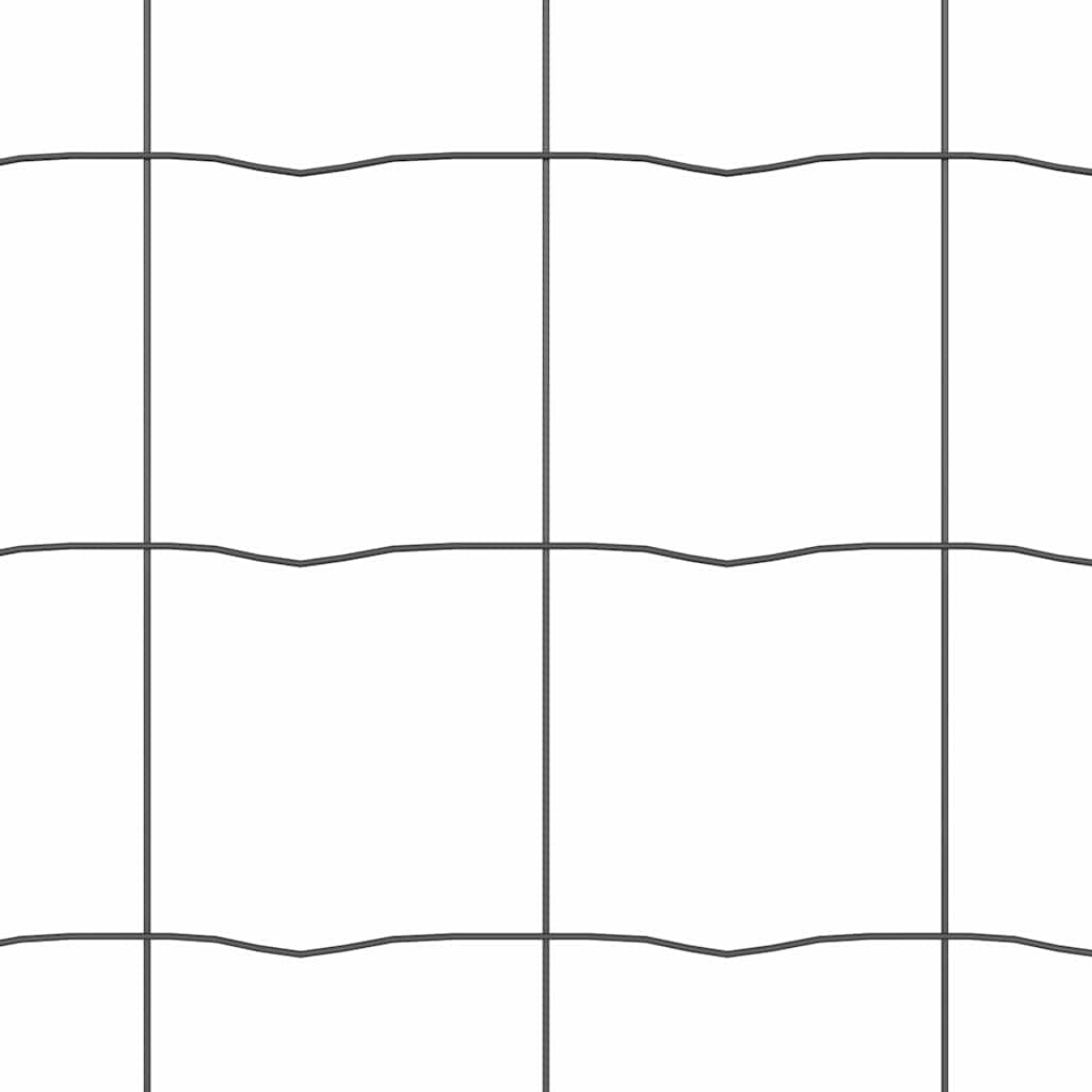Recinzione in rete saldata con punte 10 x 0,4 m acciaio PVC grigio