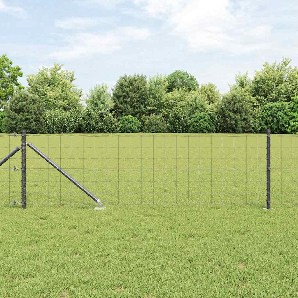 Recinzione in rete saldata 10 x 0,6 m (L x H) - Acciaio rivestito PVC grigio