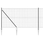 Recinzione in rete saldata 10 x 1,4 m - Acciaio rivestito PVC grigio