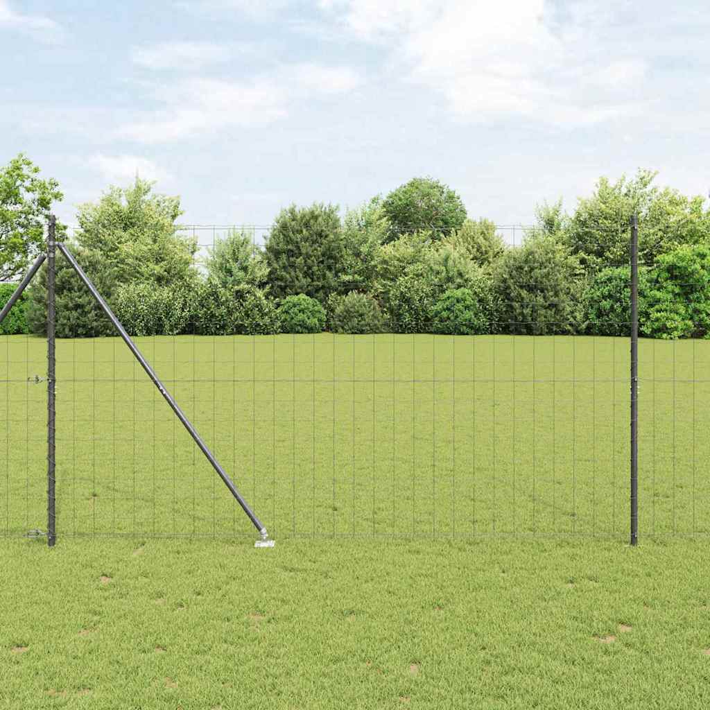 Recinzione in rete saldata 10 x 1,5 m - Acciaio rivestito PVC grigio