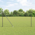 Recinzione in rete saldata 10 x 1,6 m con punte acciaio PVC grigio
