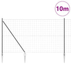 Recinzione in rete saldata 10 x 1,6 m con punte acciaio PVC grigio