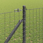 Recinzione in rete saldata 25 x 1,2 m con pali e picchetti - Acciaio rivestito PVC grigio