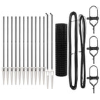 Recinzione in rete saldata 25 x 1,2 m con pali e picchetti - Acciaio rivestito PVC grigio