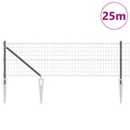 Recinzione in rete saldata 25 x 0,4 m grigia - Acciaio rivestito PVC