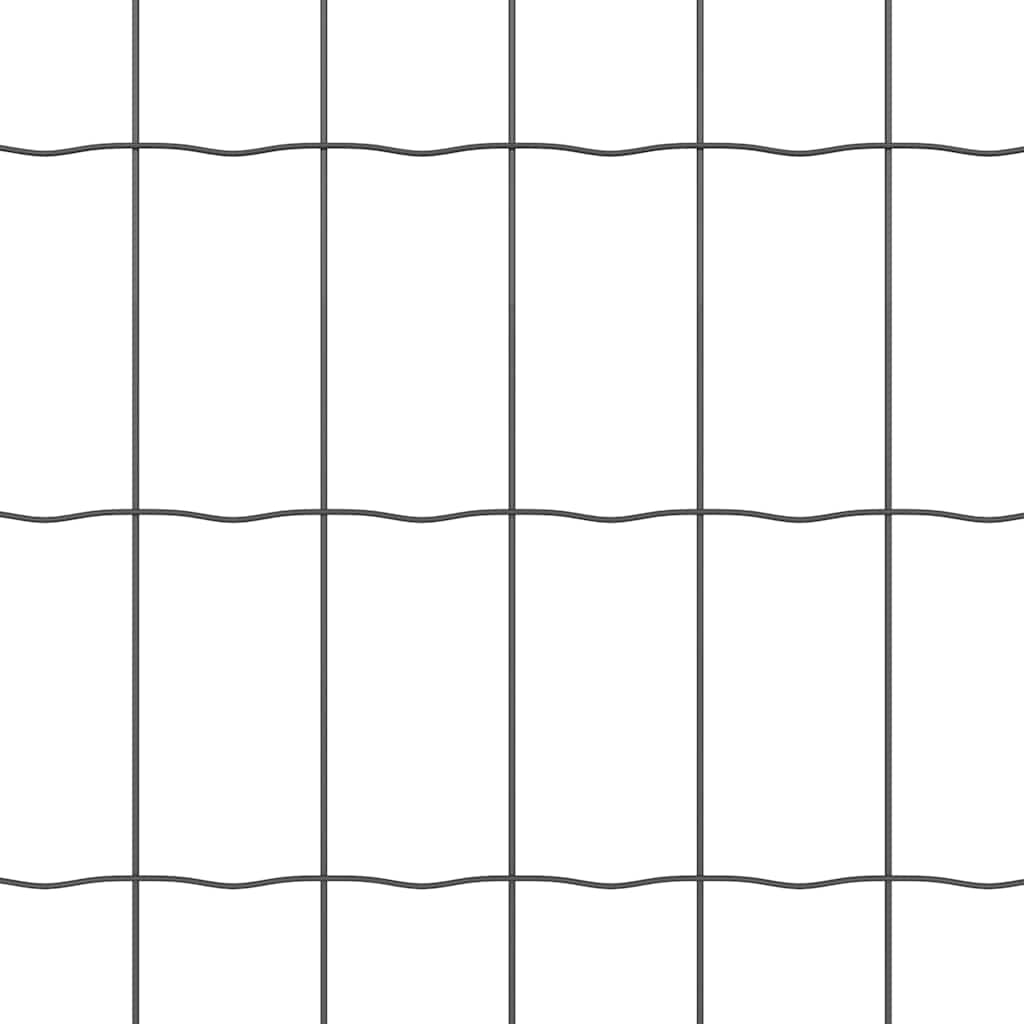 Recinzione in rete saldata con punte 25 x 0,6 m - Acciaio rivestito PVC grigio