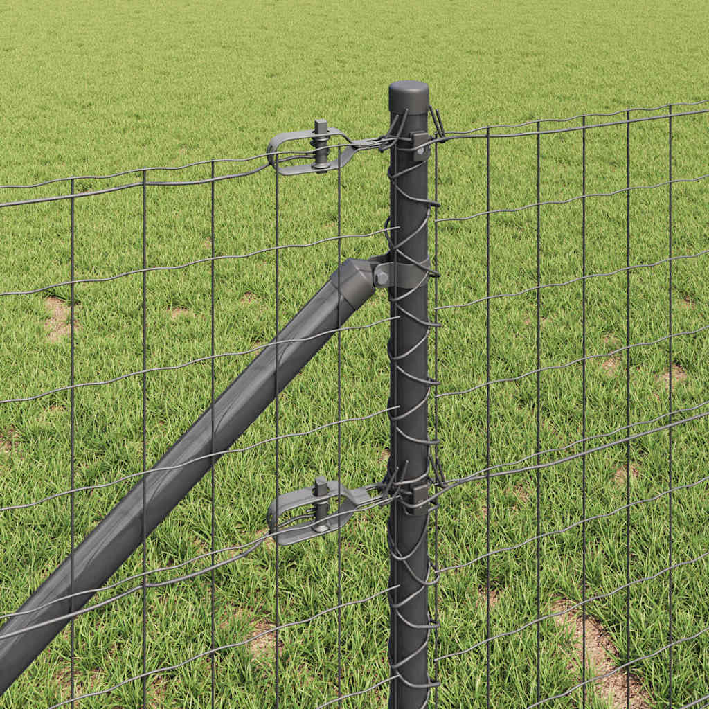 Recinzione in rete saldata zincata 25 x 0,8 m con punte di ancoraggio