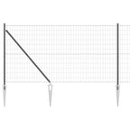 Recinzione in rete saldata con punte 25 x 1,2 m - Acciaio PVC grigio