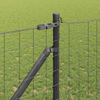 Recinzione in rete saldata con punte 10 x 1,2 m - Acciaio rivestito PVC grigio