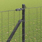 Recinzione in rete saldata con punte 10 x 1,5 m - Acciaio rivestito PVC grigio