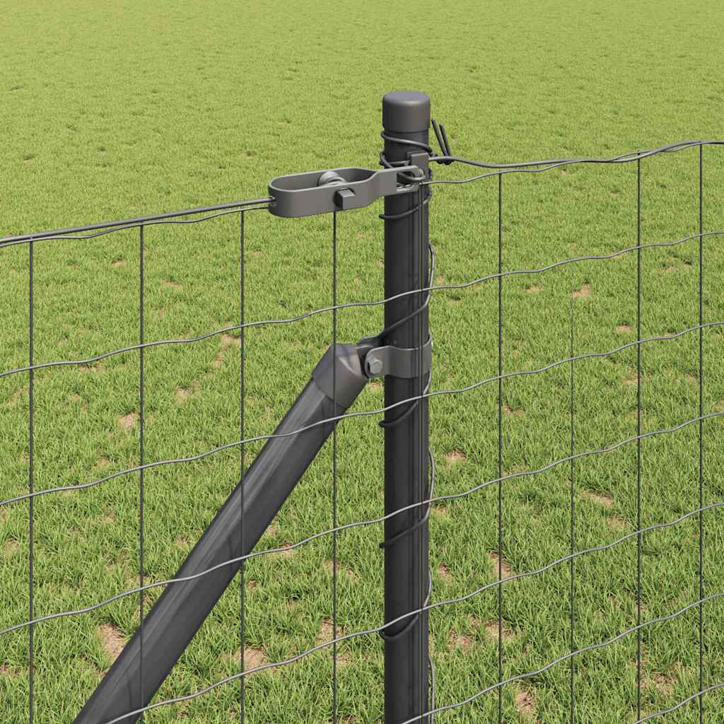 Recinzione in rete saldata 25 x 1,2 m - Acciaio rivestito PVC grigio