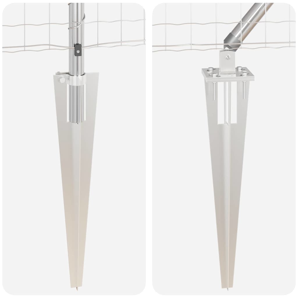Recinzione in rete saldata zincata 10 x 0,8 m