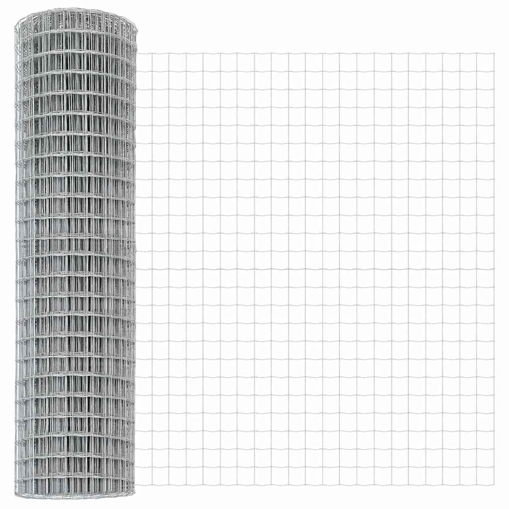 Recinzione in rete saldata zincata 10 x 1,2 m con punte