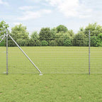 Recinzione in rete saldata zincata 10 x 1,4 m con pali e punte