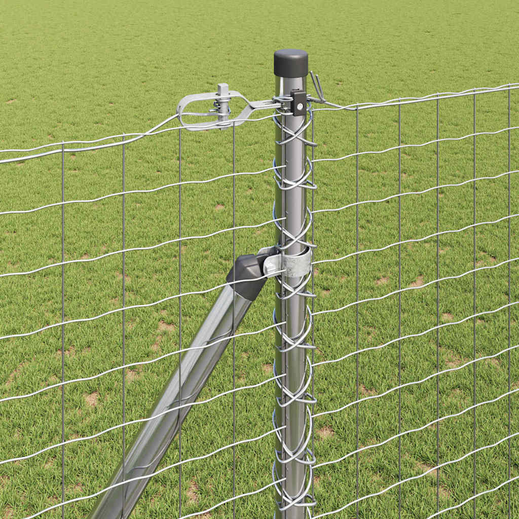 Recinzione in rete saldata zincata 10 x 1,5 m con pali e punte