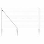 Recinzione in rete saldata con punte 10 x 1 m (L x H) - Acciaio zincato
