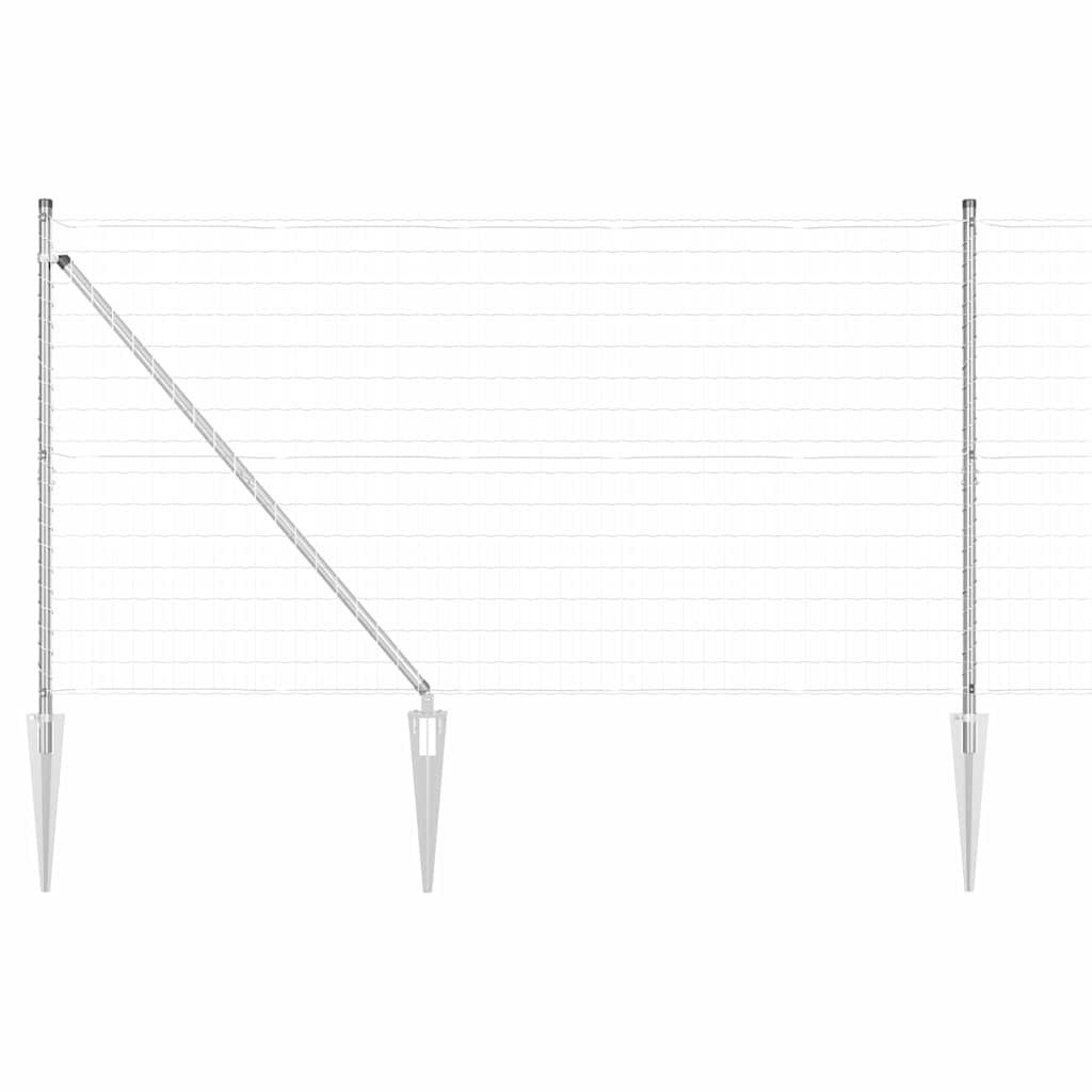 Recinzione in rete saldata zincata 10 x 1,2 m con punte