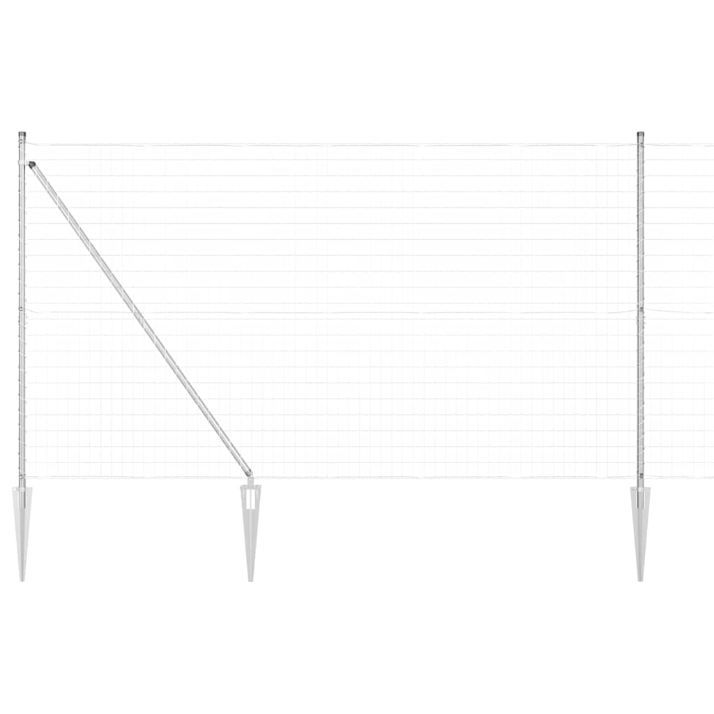 Recinzione in rete saldata zincata 10 x 1,6 m con punte