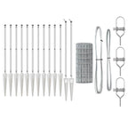Recinzione in rete saldata zincata 10 x 0,4 m con punte