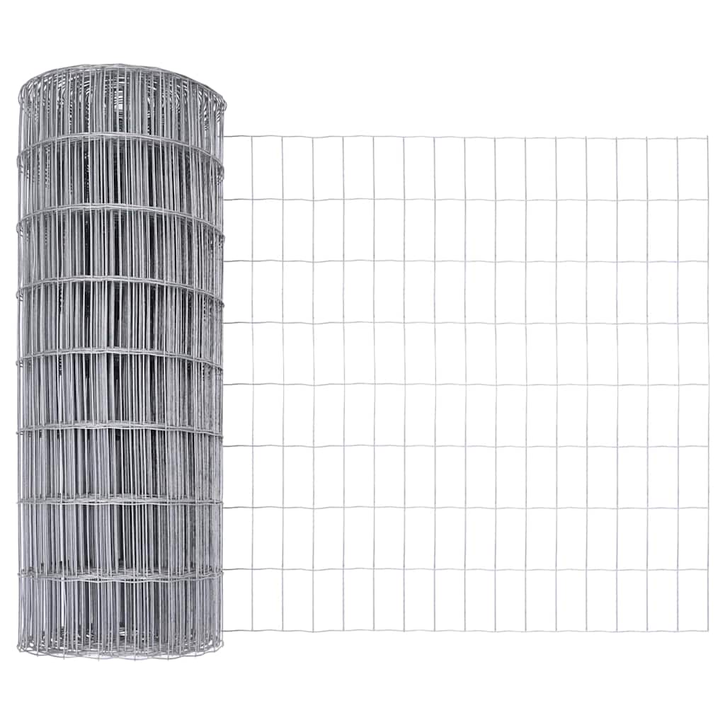 Recinzione in rete saldata zincata 10 x 1 m con punte