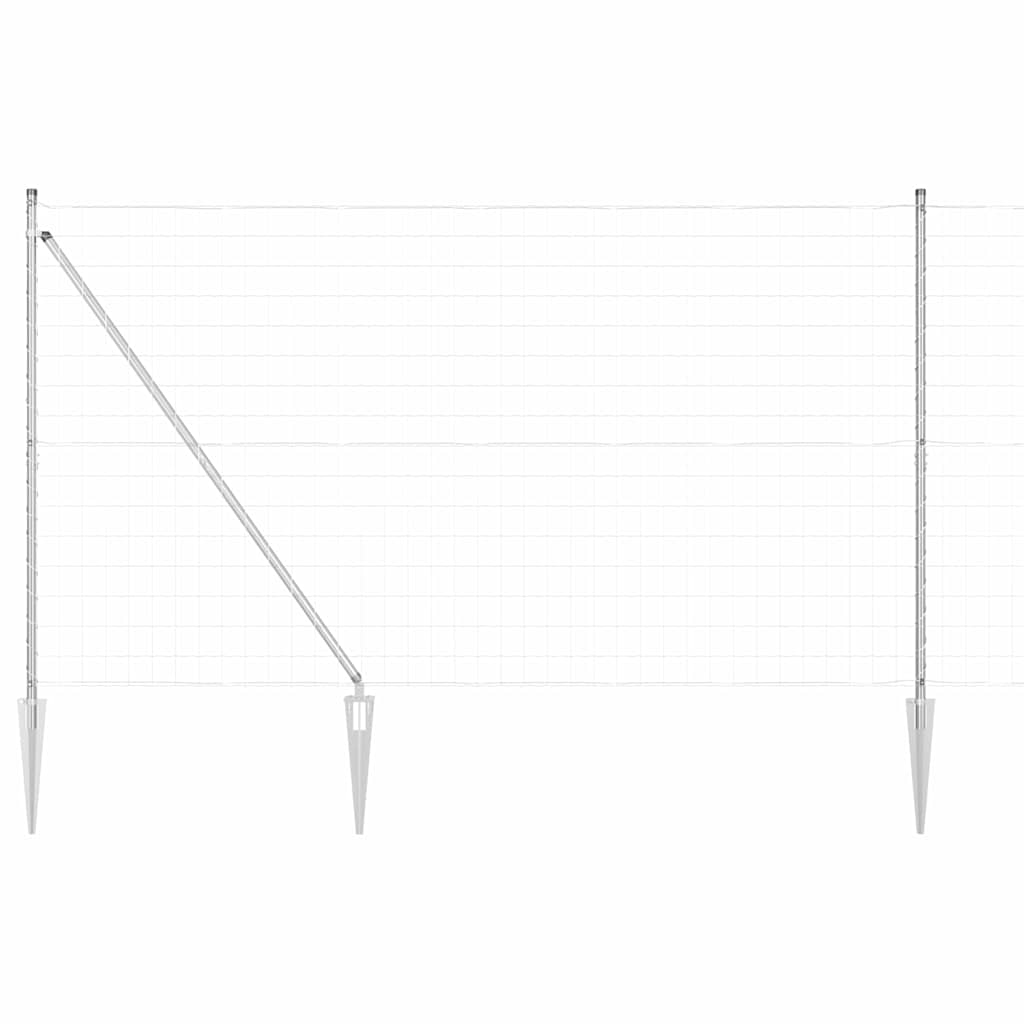 Recinzione in rete saldata zincata 10 x 1,6 m con punte
