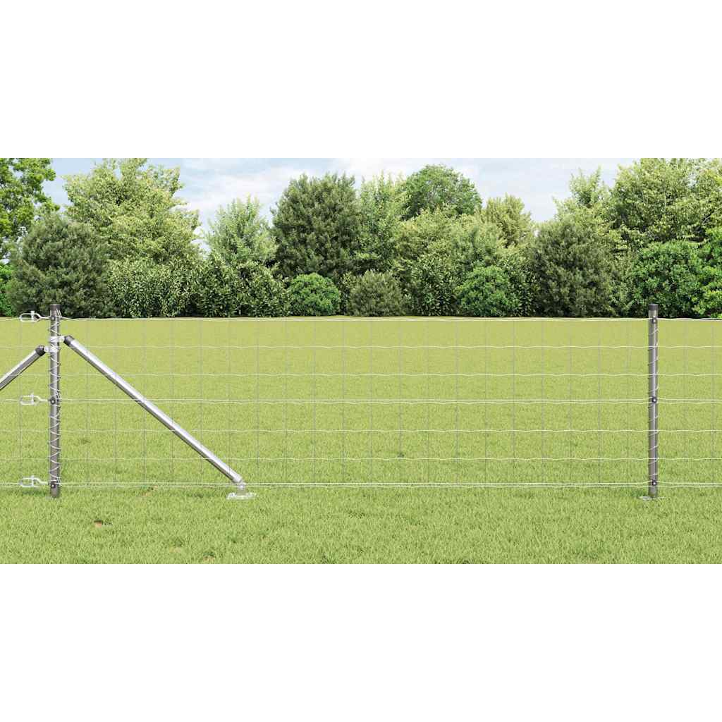 Recinzione con Posto Argento 0,4 x 10 m Acciaio