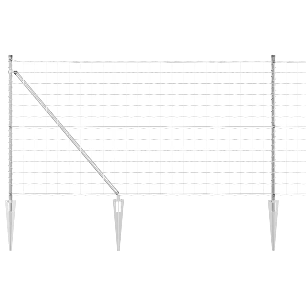 Recinzione in rete saldata zincata 10 x 1 m con punte